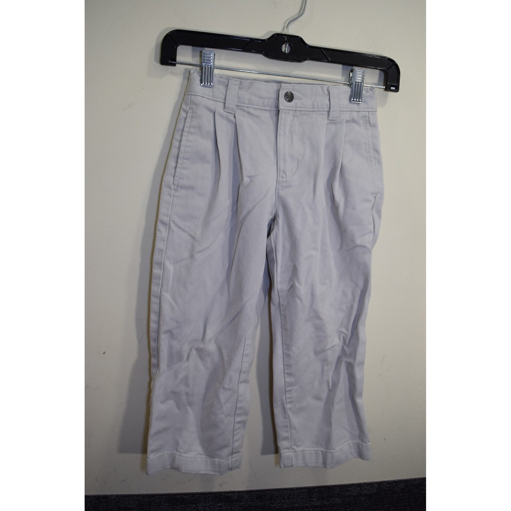 Gap Easy FIt Relaxed Wide Pleated Chino Khakis Pants BOYS 5 Beige Tan Church